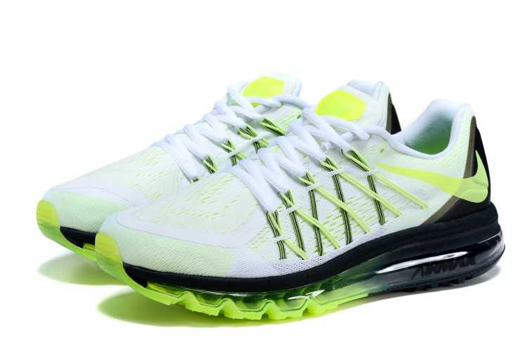 Nike Air Max 2015 Bateau Authentique Chute Le Dernier Basket Blanc Noir Vert